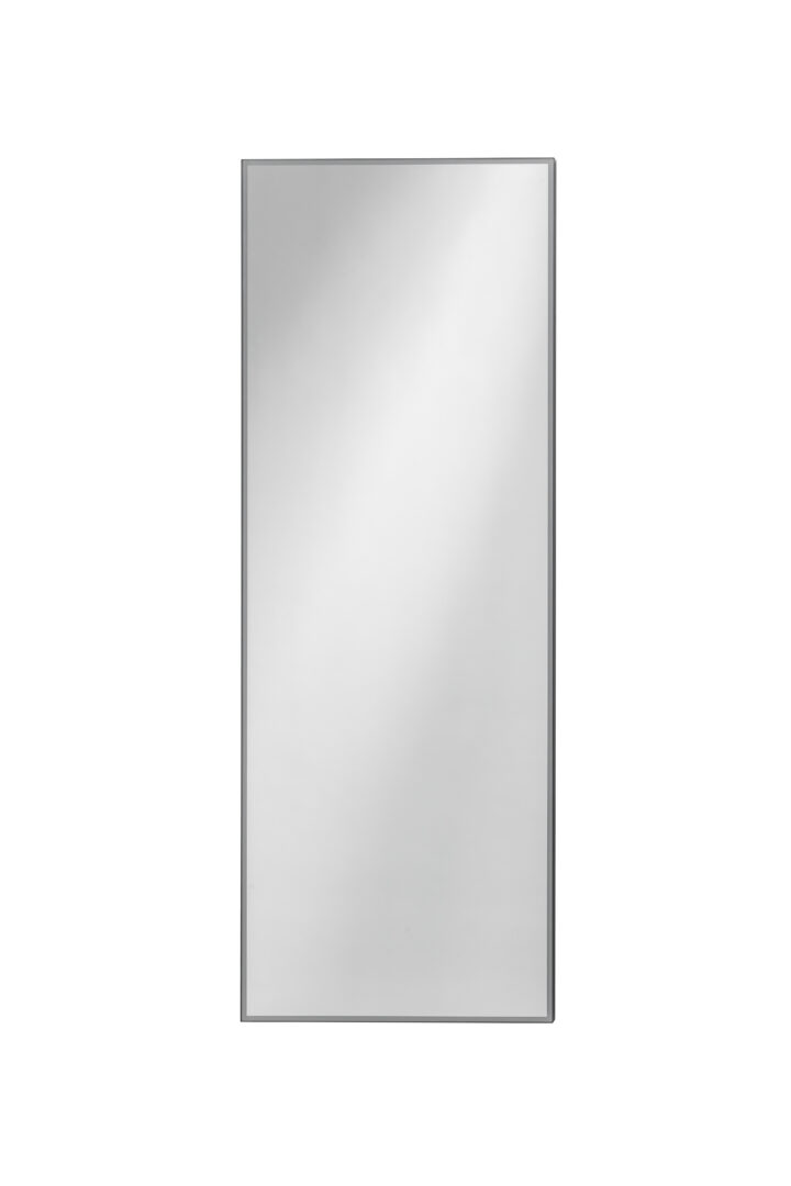 Avlång LED-spegel med svart aluminiumram