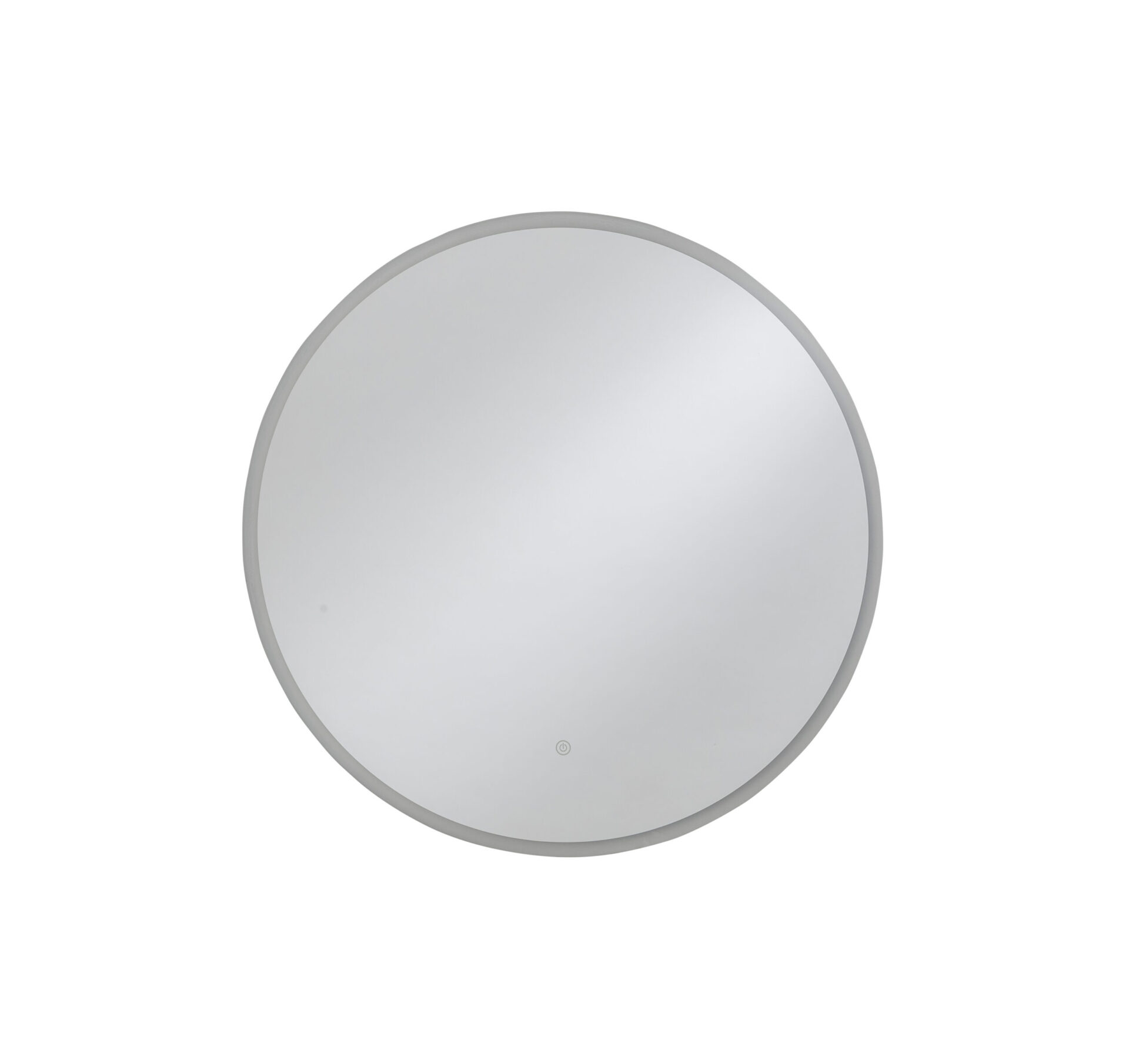 Rund LED-spegel med funktionell belysnig och touch-knapp