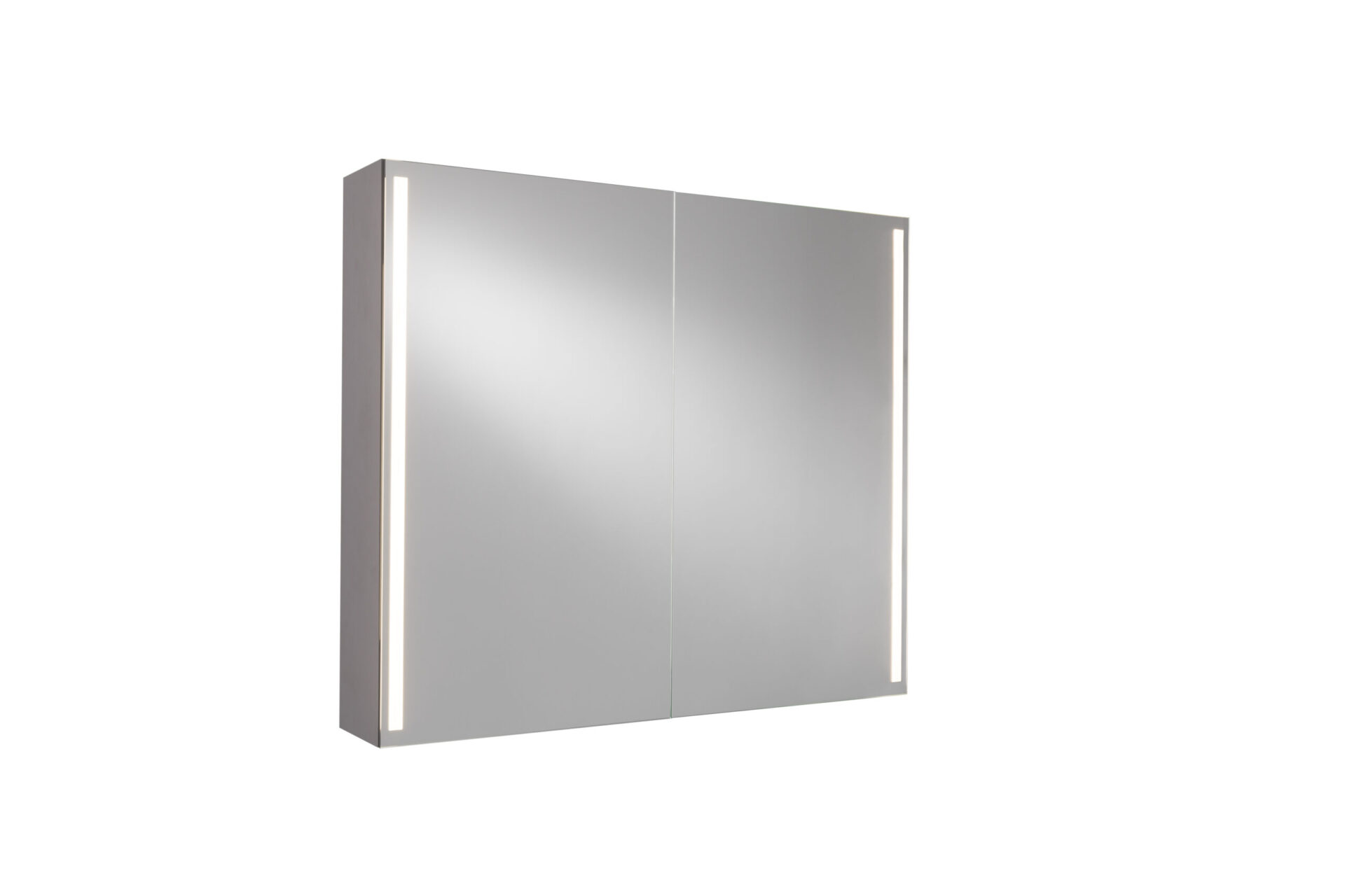 Badrumsskåp med vertikal LED-belysning