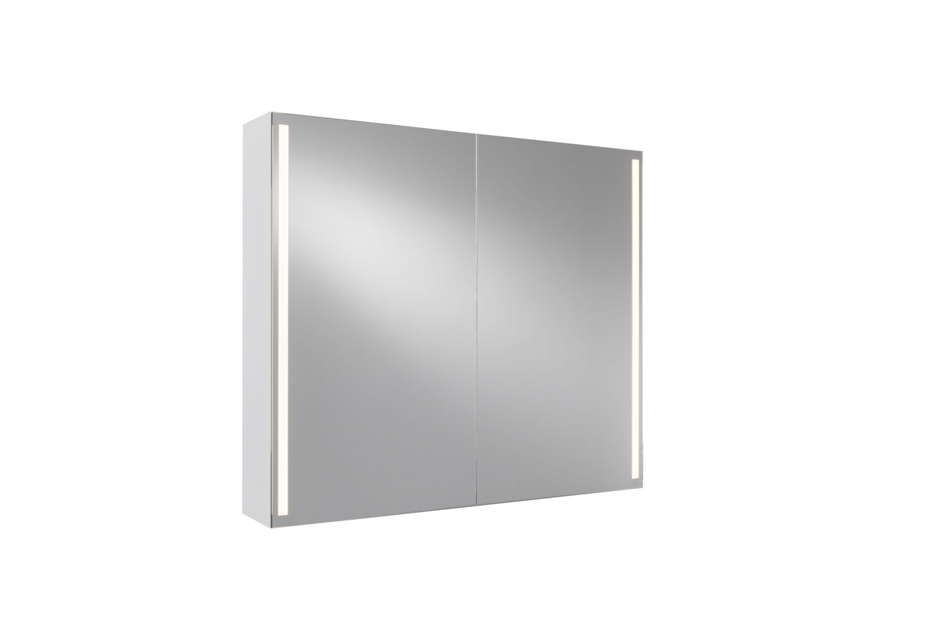 Badrumsskåp med vertikal LED-belysning