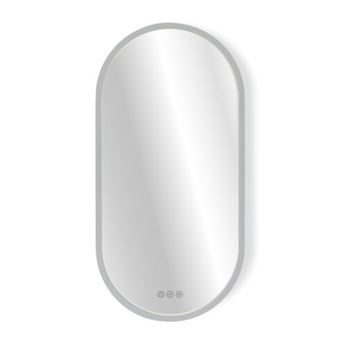 HANNA, LED upplyst spegel, Badrumsspegel, Badrumsspegel med LED-belysning, Badrumsspegel oval med LED-belysning